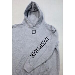 Official Overtime Hoodie Mens‎ L Pullover Gray Black Sleeve Graphic LIMITED USE
